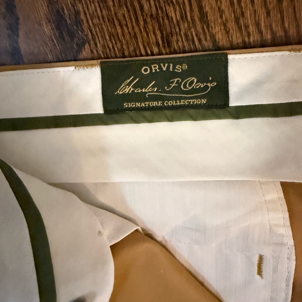 Orvis Men's Cream and Tan Chinos